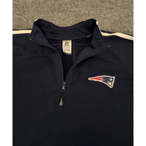 NWT New England Patriots 1/4 Zip Pullover Mens XXL Navy Fleece Lined‎ Jacket NFL - Picture 9 of 14